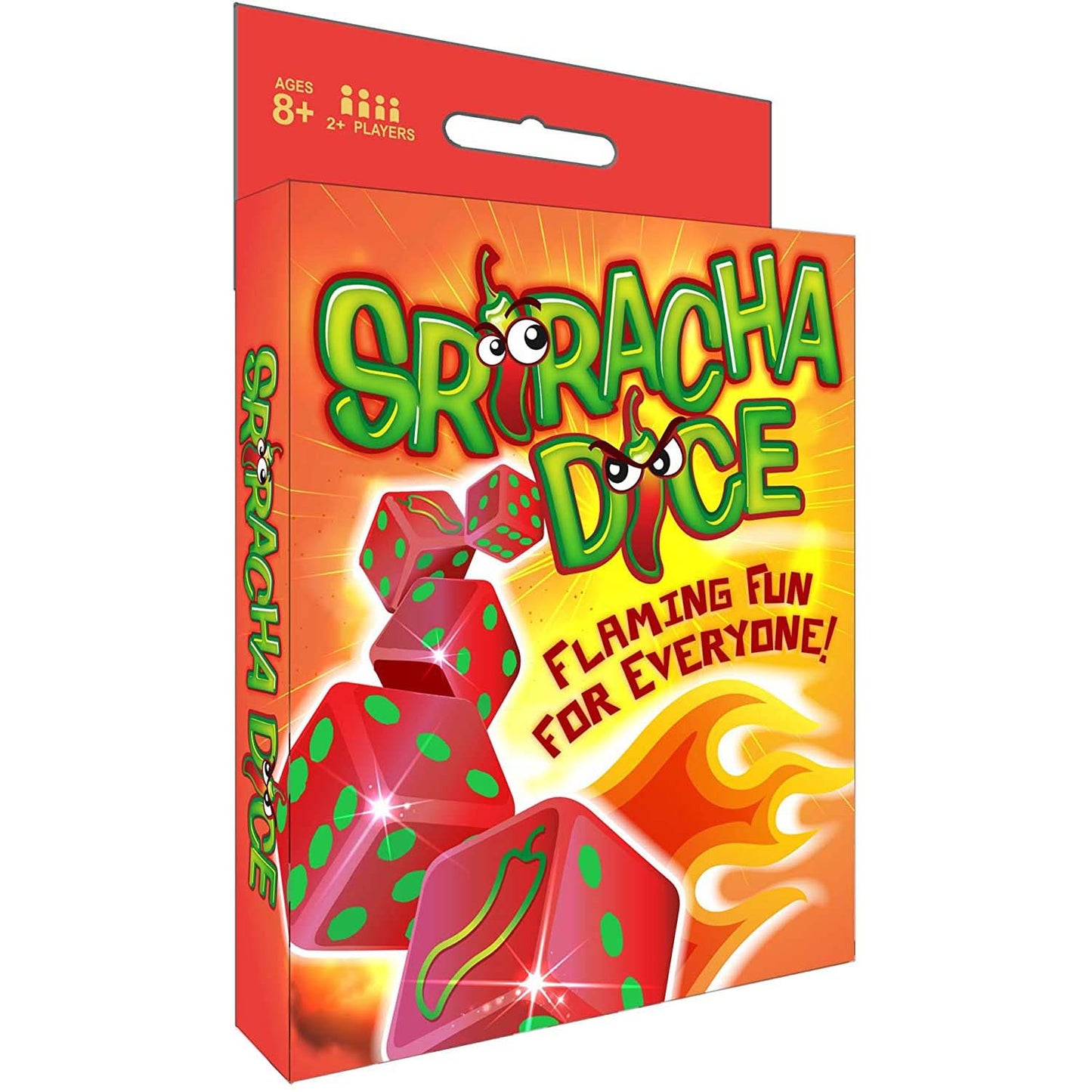 TDC Games Sriracha Dice Game - Flaming Fun for Everyone, Great for Party Favors, Family Games, Stocking Stuffer, Bar Games, Travel Games