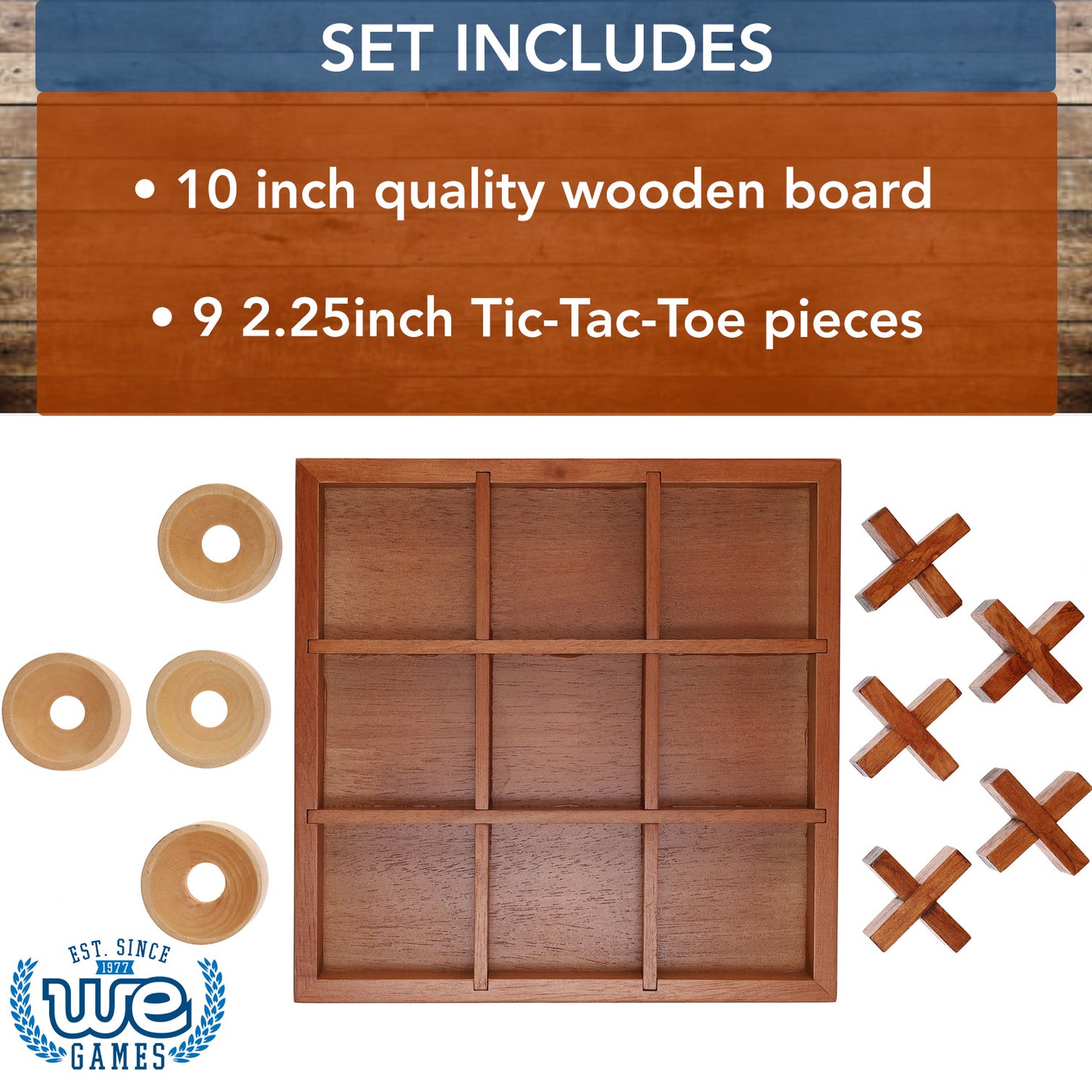 WE Games Tic Tac Toe Wooden Board Game, Patio Decor, Outdoor Games, Backyard Games, Camping Games, Outside Games, Birthday Gifts, Living Room Decor