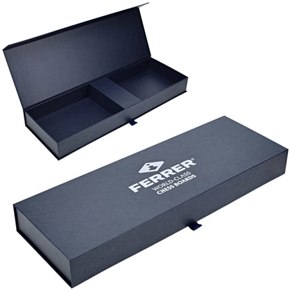 WE Games Deluxe Wenge Wood Chessboard with Storage Box - Handmade in Spain, 20 in.