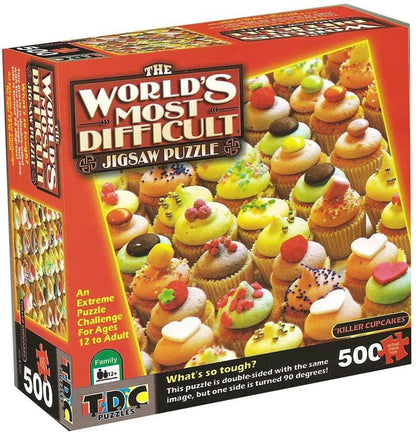 TDC Games Killer Cupcakes Jigsaw Puzzle - 500 pieces - Double Sided