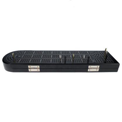 Pacific Shore Games Wooden Cribbage Board Game Set, Continuous 3 Track