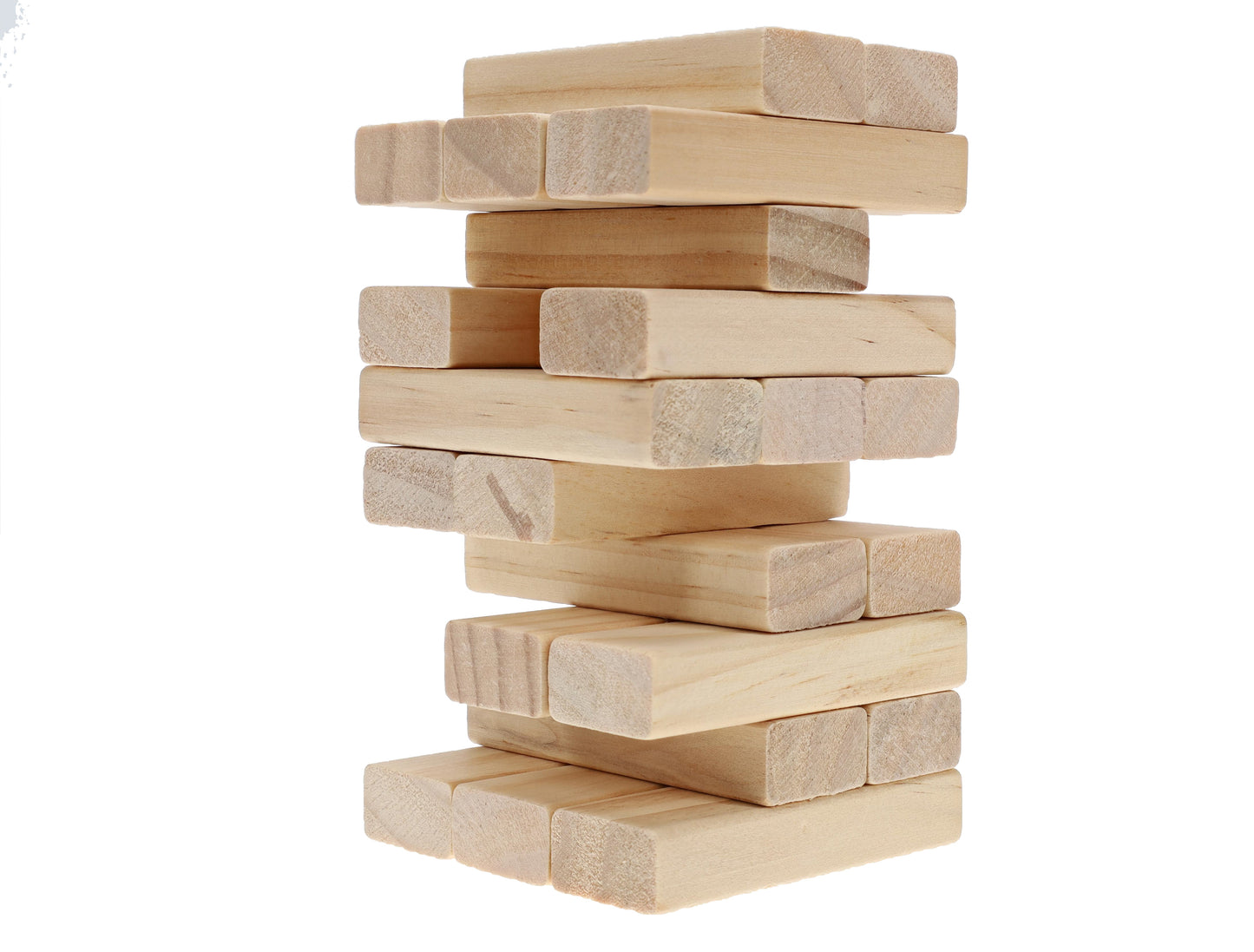 WE Games Wooden Blocks Stacking Tower Game with Wooden Box, Short, 27 Blocks