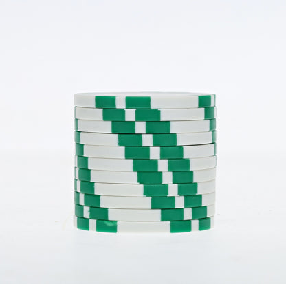 WE Games 8 Stripe Clay Poker Chips, Set of 25