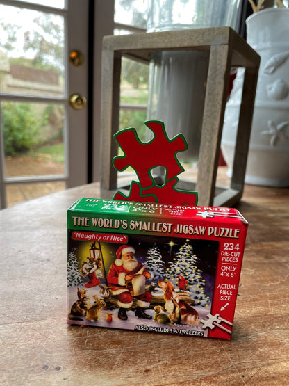 TDC Games World's Smallest Jigsaw Puzzle - Naughty or Nice - 6 in.