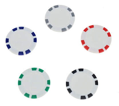 WE Games 8 Stripe Clay Poker Chips, Set of 25