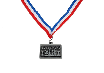 WE Games Square Chess Medal with Ribbon