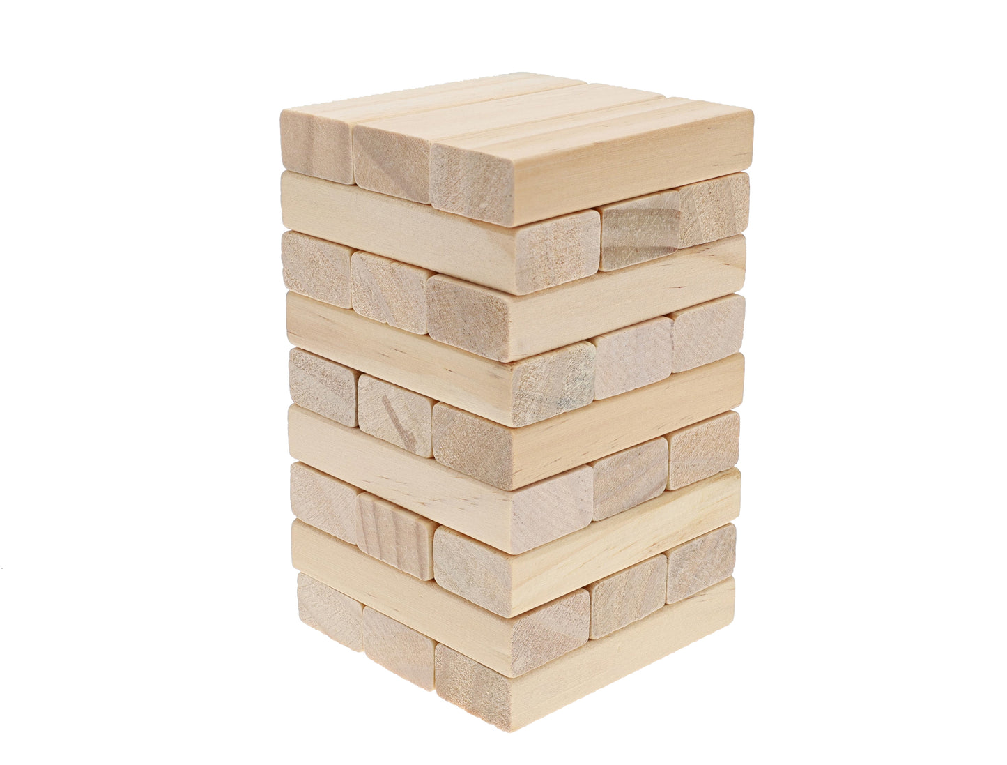 WE Games Wooden Blocks Stacking Tower Game with Wooden Box, Short, 27 Blocks