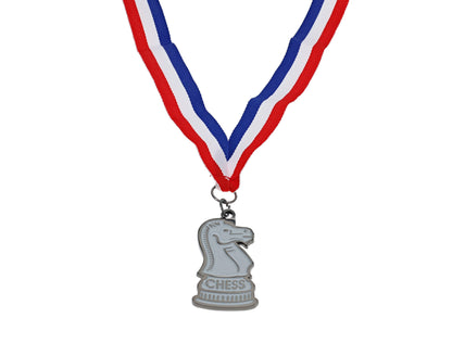 WE Games Knight Chess Medal with Ribbon