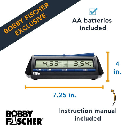 Bobby Fischer Digital Chess Clock/Timer - Powered by DGT