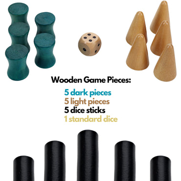 WE Games Replacement Wooden Game Pieces for Senet Board Game