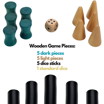 WE Games Replacement Wooden Game Pieces for Senet Board Game