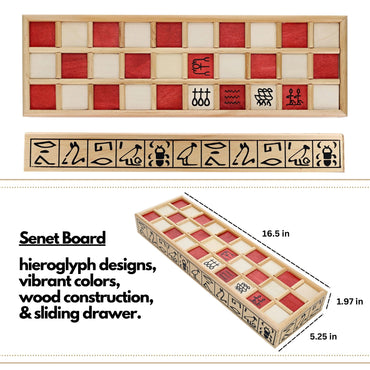 WE Games Wood Senet Game - An Ancient Egyptian Board Game