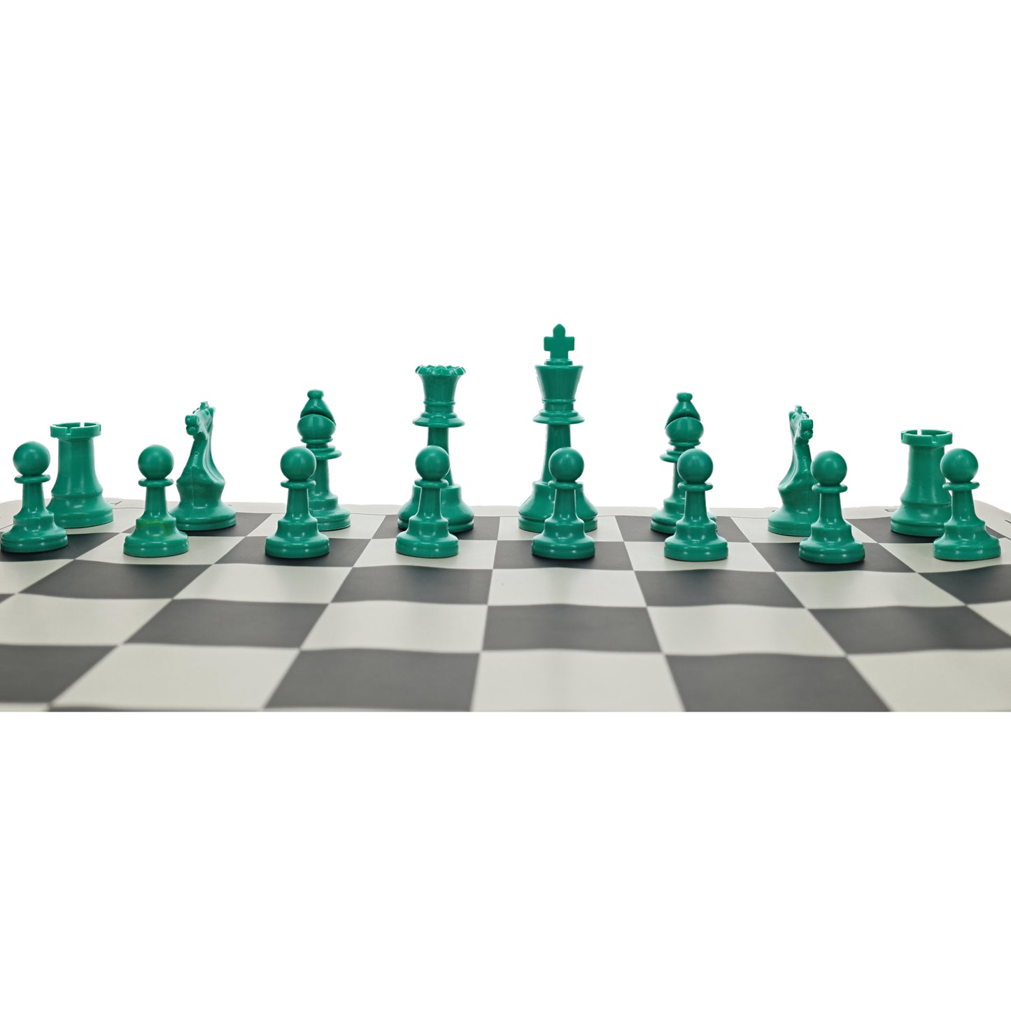 WE Games Color Bright Plastic Staunton Tournament Chess Pieces with 3.75 in. King - Half Chess Set of Chess Pieces Only, Teal
