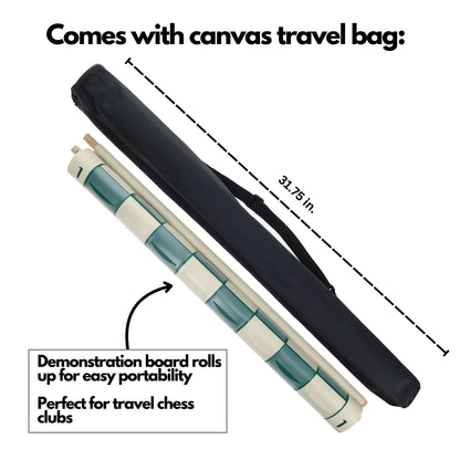 WE Games Chess Teaching Demonstration Board, Pieces Included, 27 in.