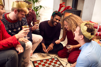 WE Games Wooden Checkers with Stackable Ridges