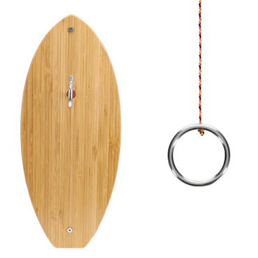 Pacific Shore Games Wooden Hook and Ring Game - Outdoor Games for Adults and Family, Ultimate Ring Toss Game