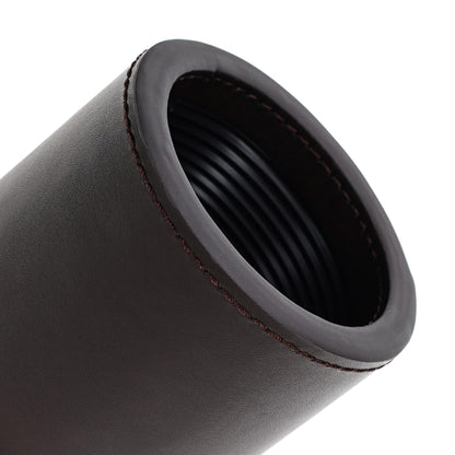 WE Games Professional, Leather Dice Cup Set - 5 Dice, Instructions for 10 Dice Games & Cloth Carry Bag