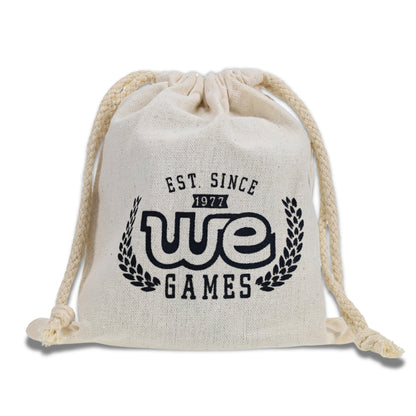 WE Games Professional, Leather Dice Cup Set - 5 Dice, Instructions for 10 Dice Games & Cloth Carry Bag