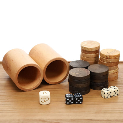 WE Games Luxury Wood Backgammon Set with Leatherette Interior - 19 inches - Handcrafted in Greece