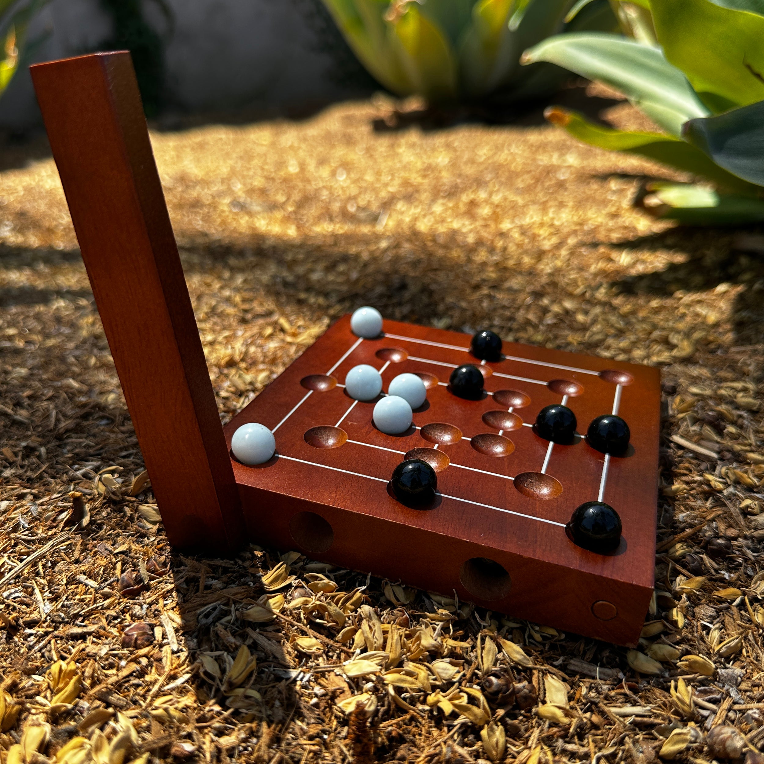 WE Games Nine Men's Morris Wooden Travel Game with Marbles - 5