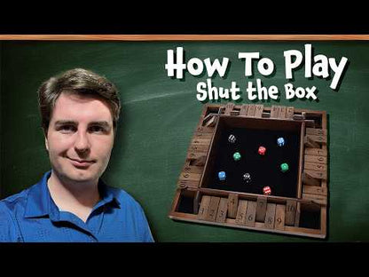 WE Games 4 Player Travel Shut The Box Board Game, 8.5 in.