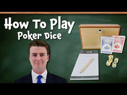 Aces & Spades Wood Card & Poker Dice Box