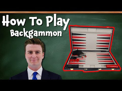 WE Games Magnetic Backgammon Set with Leatherette Case and Carrying Strap - Travel Size