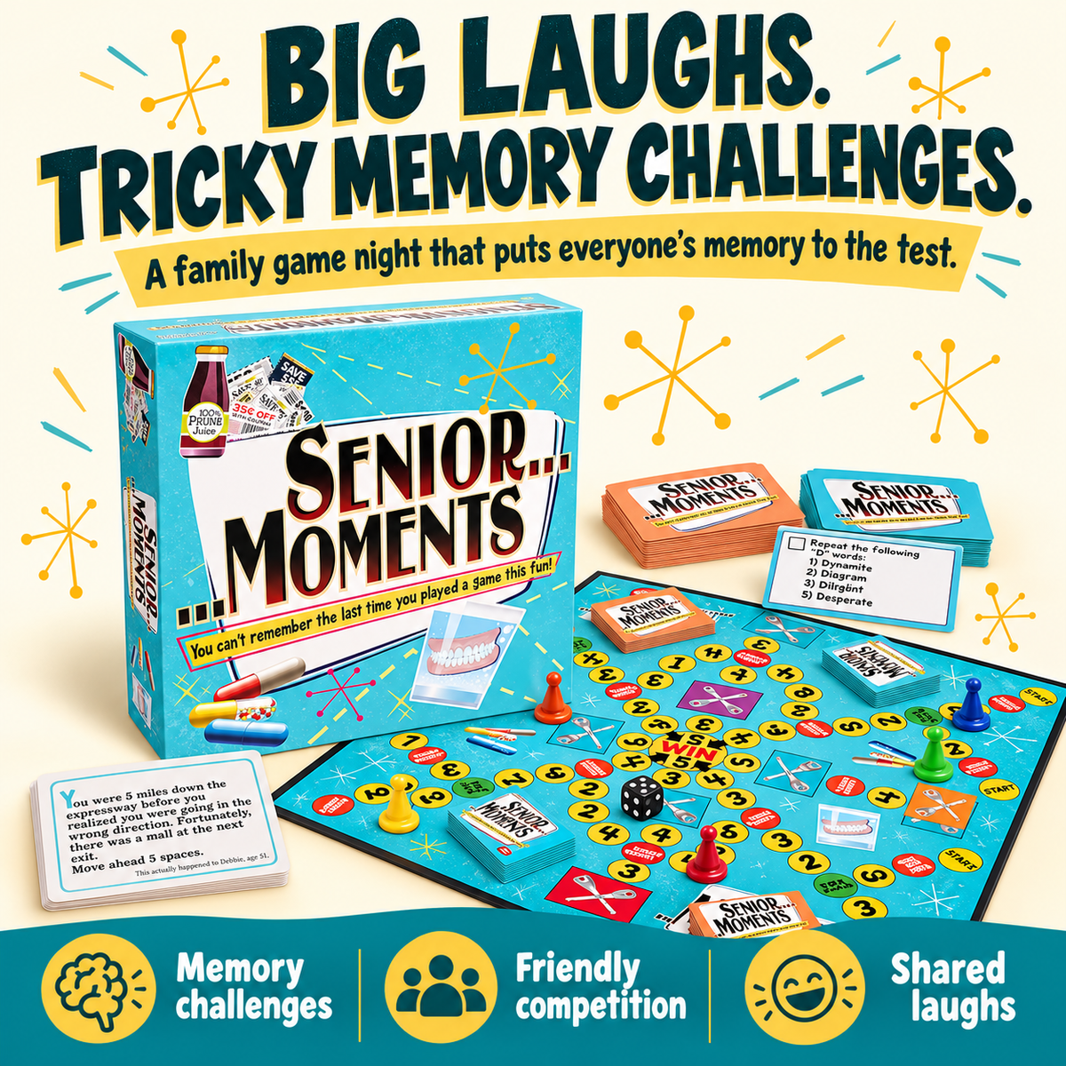 Senior Moments Board Game for the Whole Family