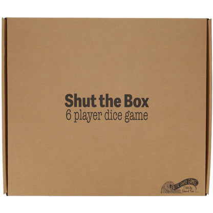 Pacific Shore Games 6 Player 14 in. Shut The Box Board Game, Wood