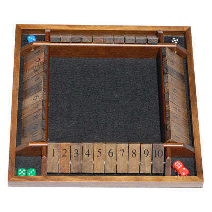 WE Games 4 Player Travel Shut The Box Board Game, 8.5 in.