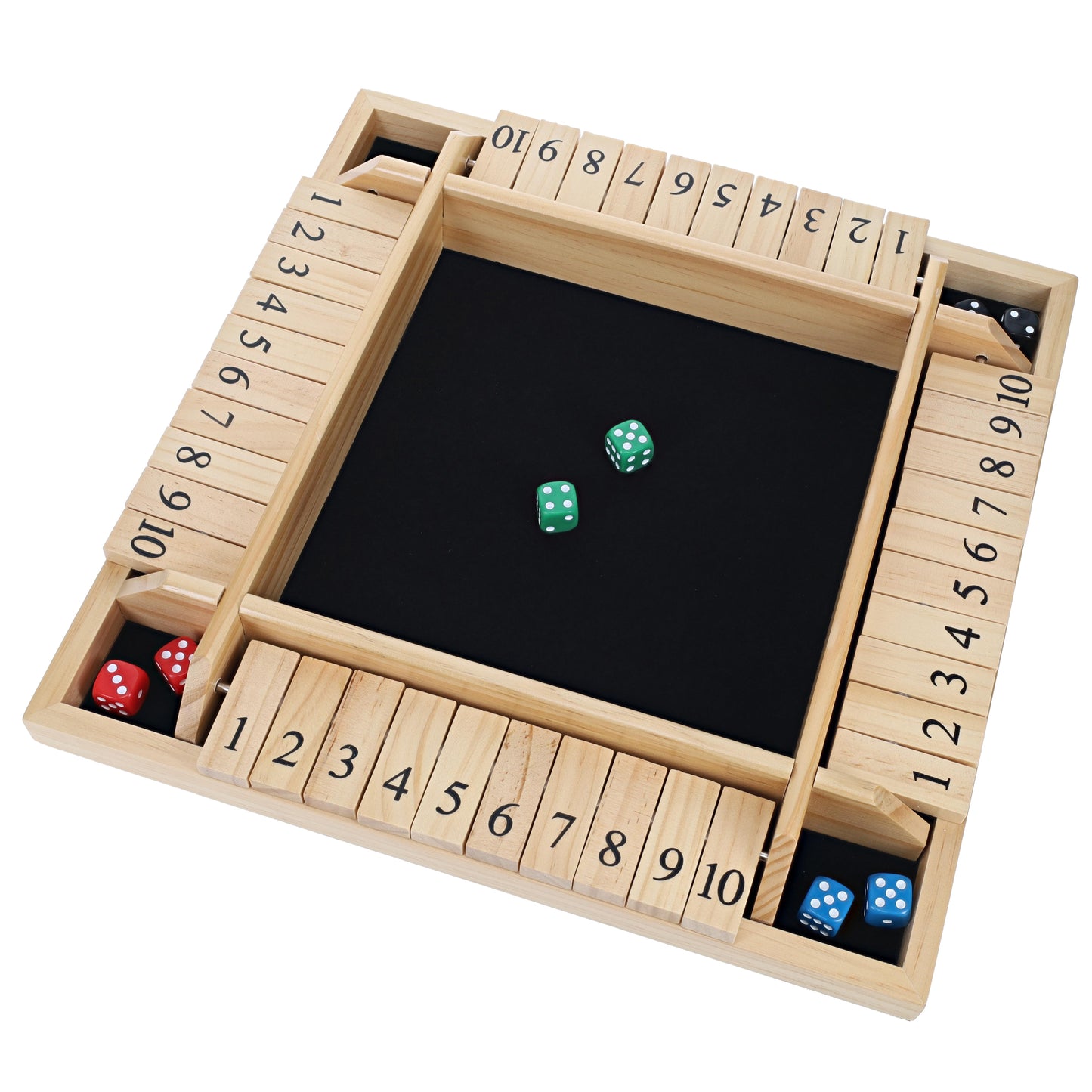 WE Games 4 Player Travel Shut The Box Board Game, 8.5 in.