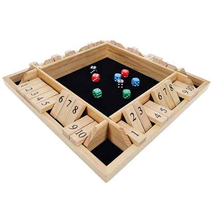 WE Games 4 Player Travel Shut The Box Board Game, 8.5 in.