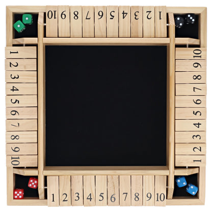 WE Games 4 Player Travel Shut The Box Board Game, 8.5 in.