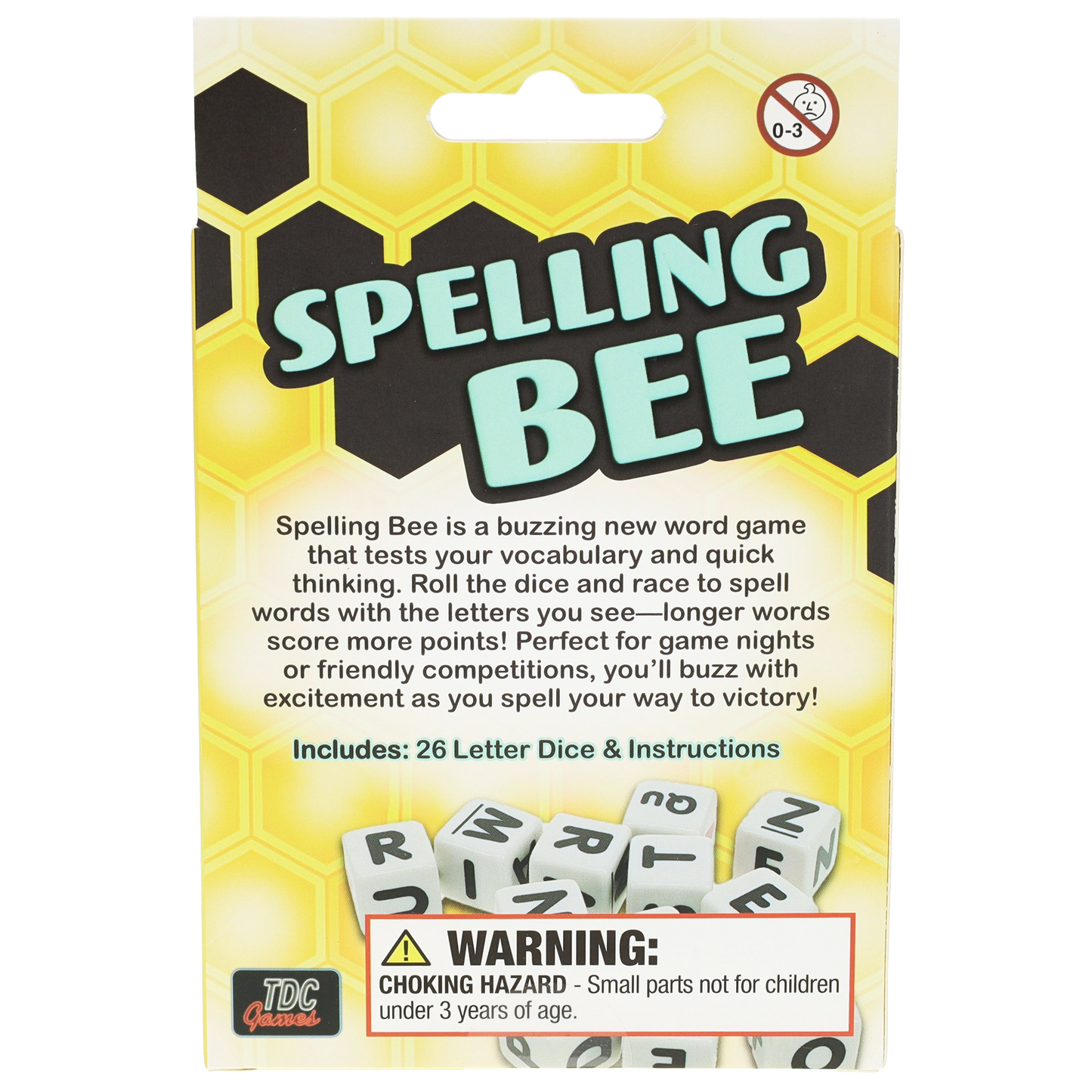 TDC Games Spelling Bee Dice Game