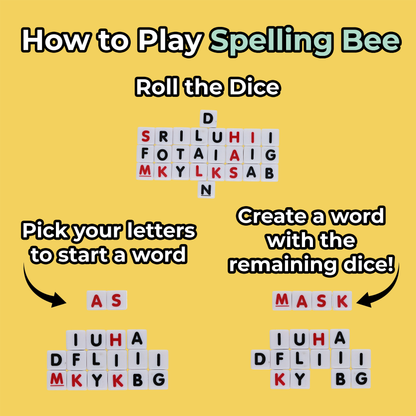 TDC Games Spelling Bee Dice Game