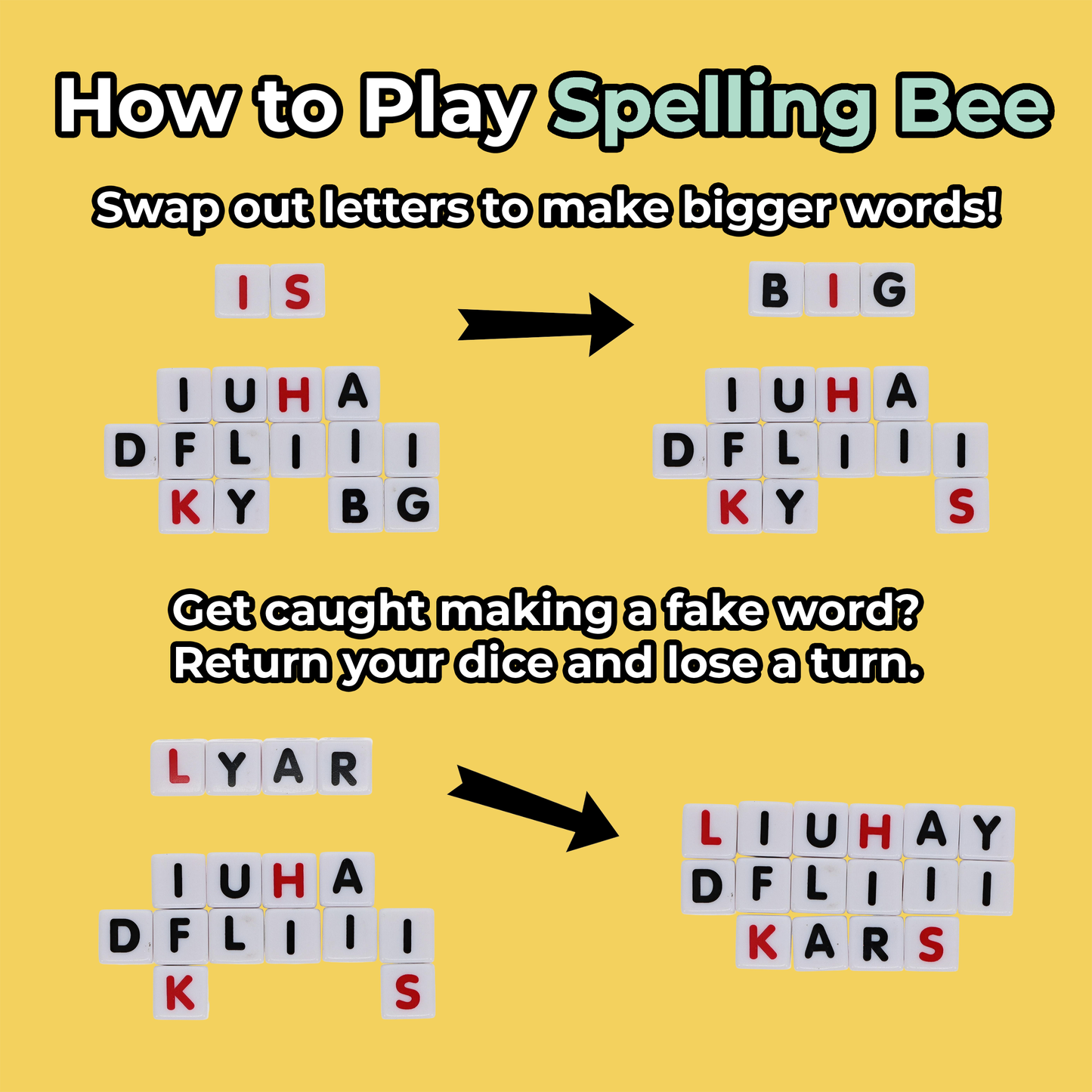 TDC Games Spelling Bee Dice Game