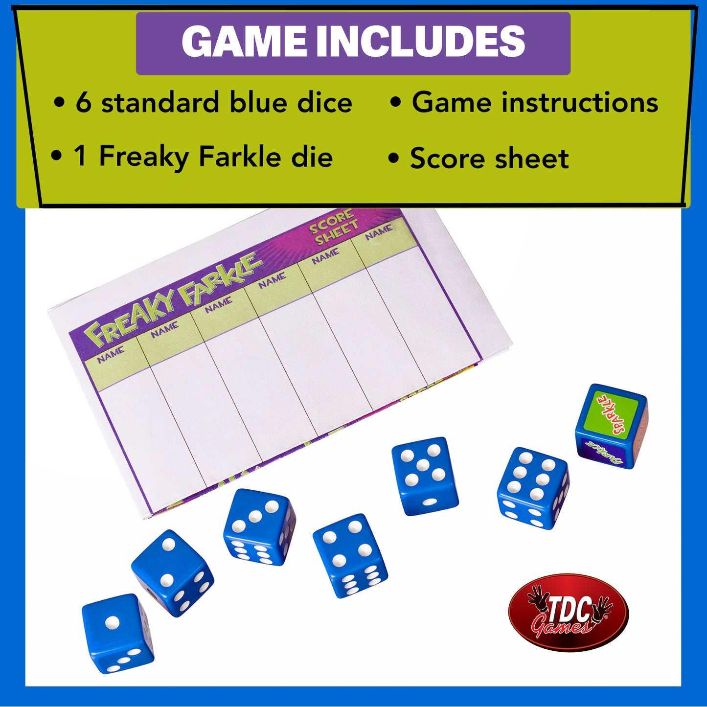 Freaky Farkle Dice Game, Great for Party Favors, Family Games, Stocking Stuffer, Travel Games, and Camping Games, Dice Games for Adults