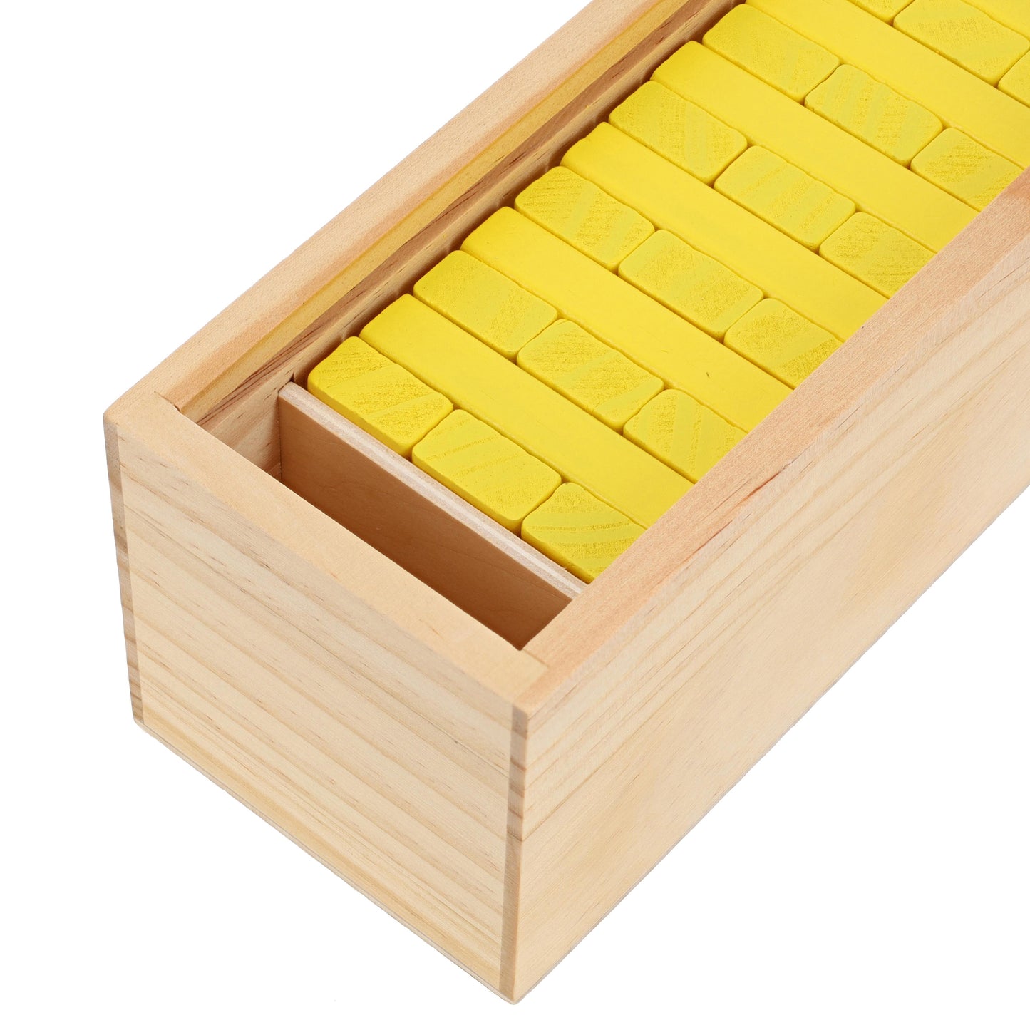 WE Games Wood Block Stacking Party Game That Tumbles Down when you play - Includes 12 in. Wooden Box and die