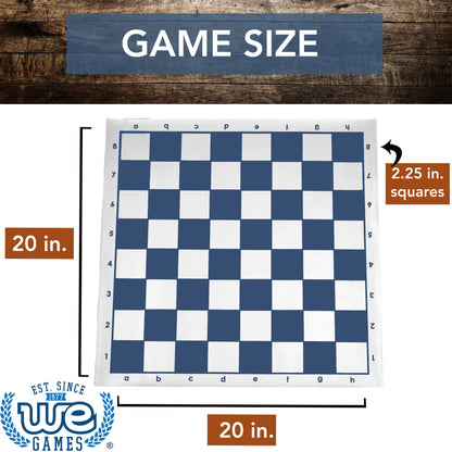 WE Games Tournament Roll Up Vinyl Chess Board - 20 inches