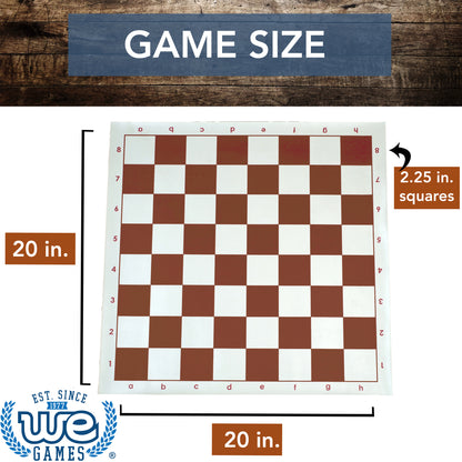 WE Games Tournament Roll Up Vinyl Chess Board - 20 inches