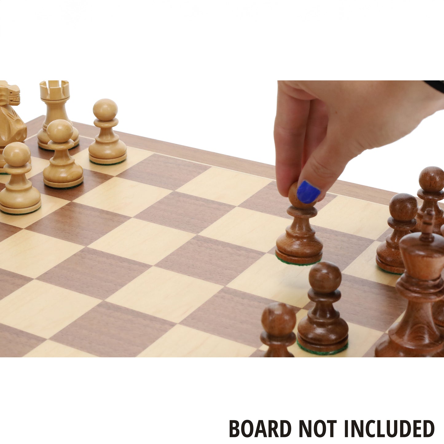 WE Games Wooden Weighted English Chess Pieces