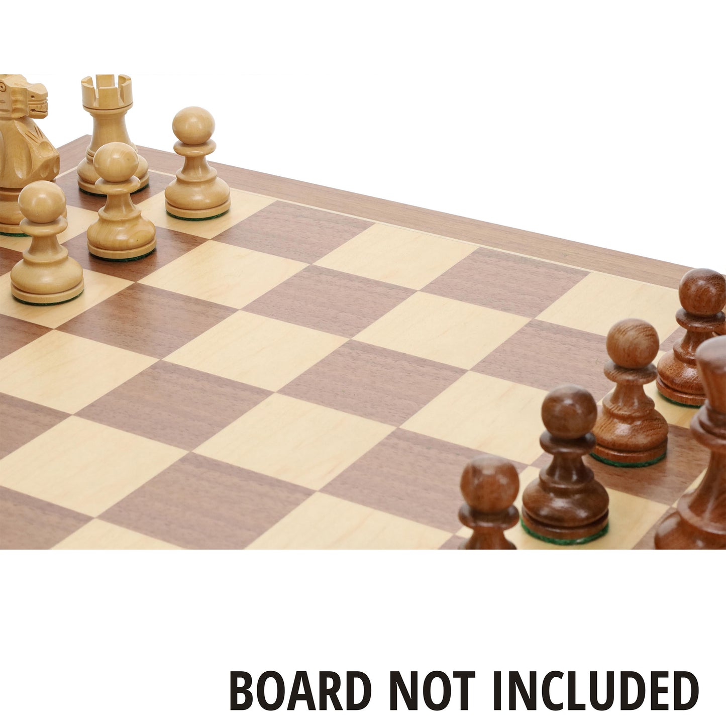WE Games Wooden Weighted English Chess Pieces