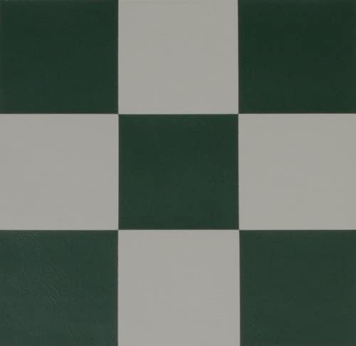 Zoomed in on the chess boards green and white squares.