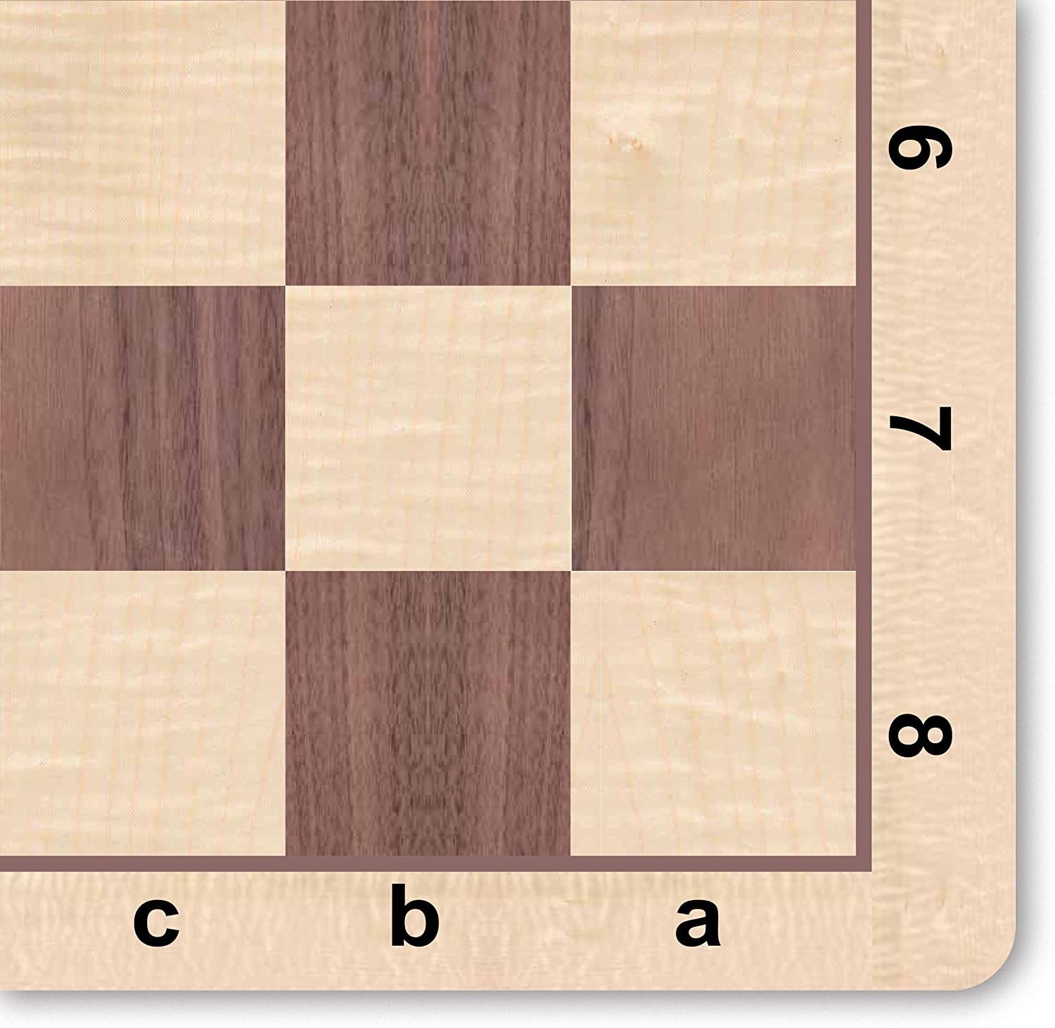 Corner of mousepad chessboard with rounded corner.