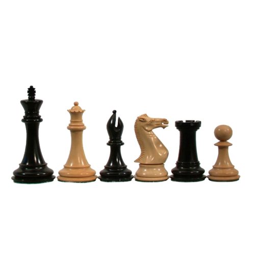 Medieval Chess & Checkers Set – Polystone Pieces, Black Stained