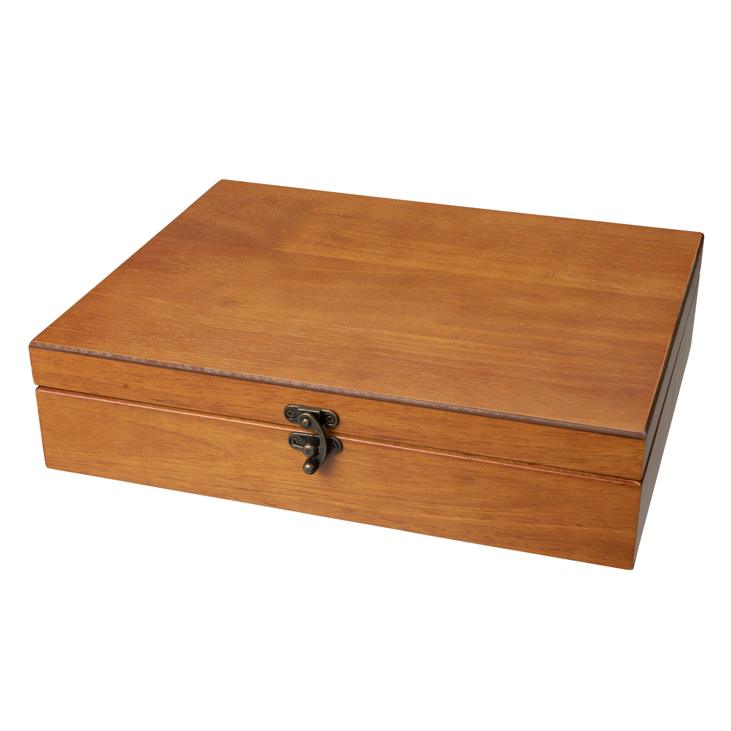 Old World Wooden Treasure Box with Brass Latch – Wood Expressions