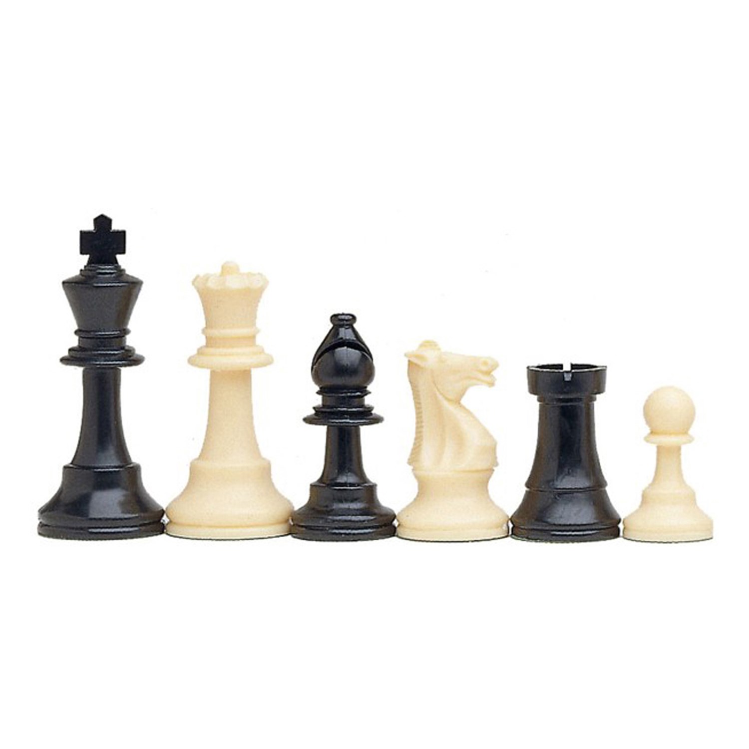 felted tournament chess pieces STANDARD size Black Chessmen Beige 