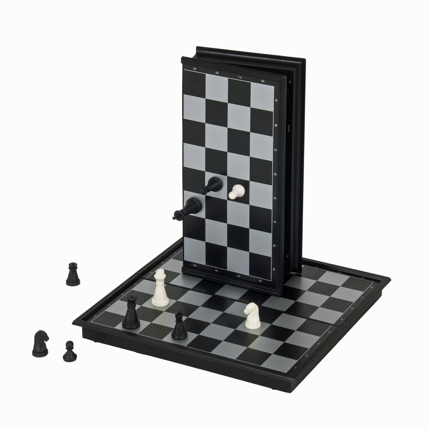 Magnetic Chess Checkers Set Folding Travel Chess Board Classic Toys Skill Games 