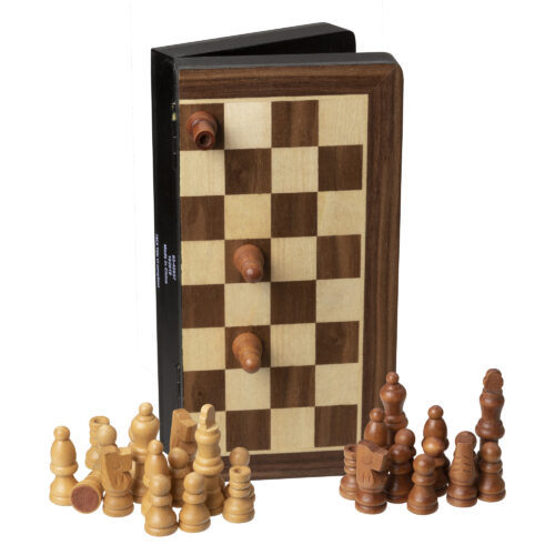 travel wood magnetic chess set 8 inches
