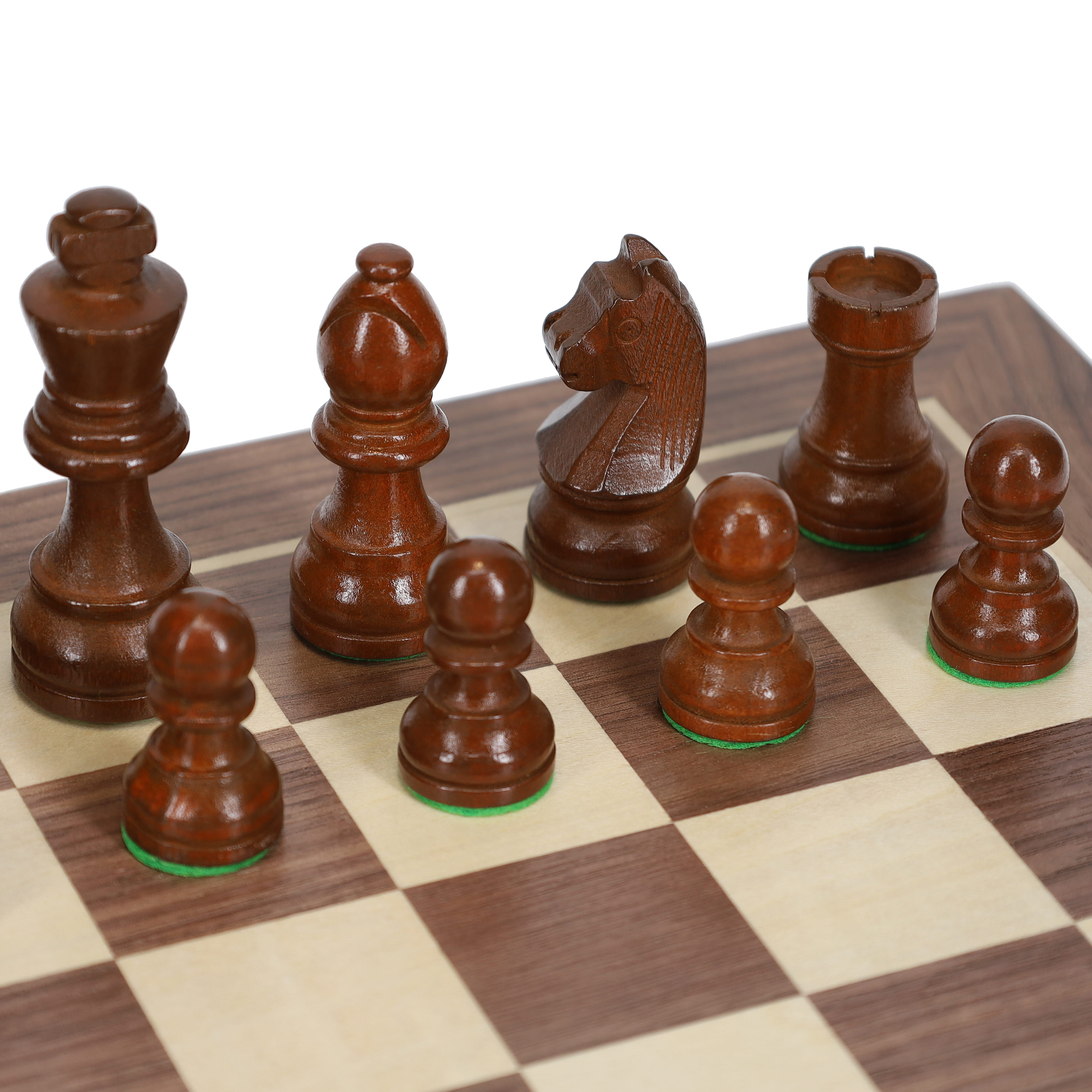 French Staunton Chess Set – Weighted Pieces & Walnut Wood Board